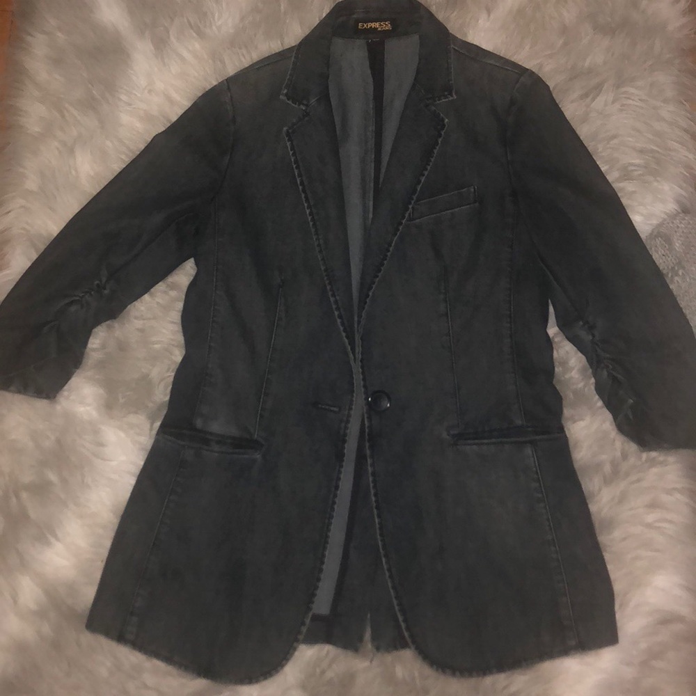 Express denim blazer